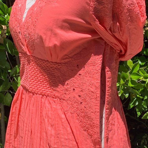 Catherine Malandrino DeepV-neck Eyelet Tunic 8 NWT - Picture 3 of 7